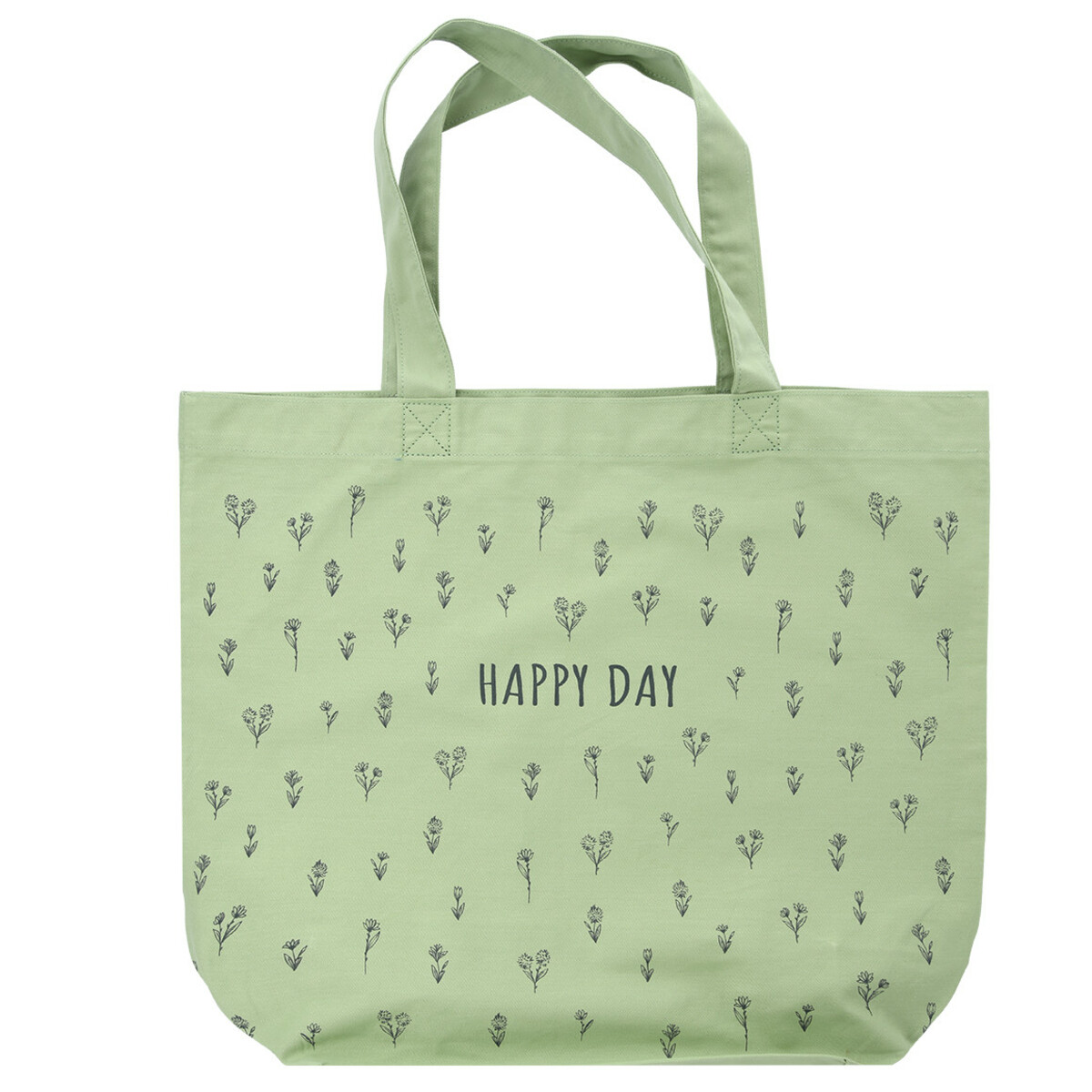 Bild 1 von Baumwolltasche mit Blumen-Allover GRÜN