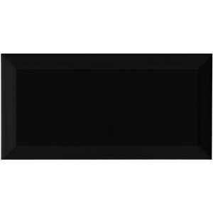 Wandfliese Facette Metro Schwarz glänzend glasiert 10 cm x 20 cm
