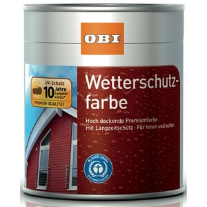 OBI Wetterschutzfarbe Reinweiß seidenmatt 2,5 l