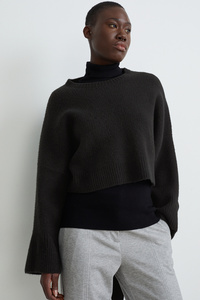 C&A Crop Pullover, Weiß, Größe: S-M