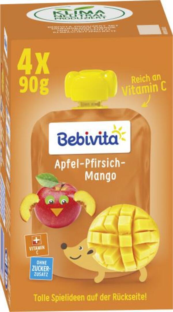 Bild 1 von Bebivita Kinderspass Apfel-Pfirsich-Mango