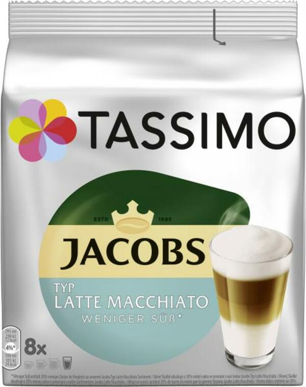 Bild 1 von Tassimo Kapseln Typ Latte Macchiato Weniger Süß, 8 Kaffeekapseln