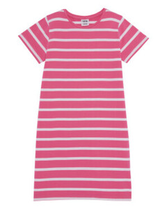 Kleid mit Streifen, Y.F.K., Rundhalsausschnitt, pink gestreift