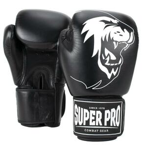 Super Pro Boxhandschuhe „Warrior“ 10 oz.,Schwarz-Weiß