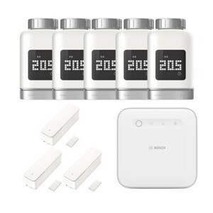 Bosch Smart Home Starter Set Heizen Plus, inkl. 5 x Heizkörperthermostat II