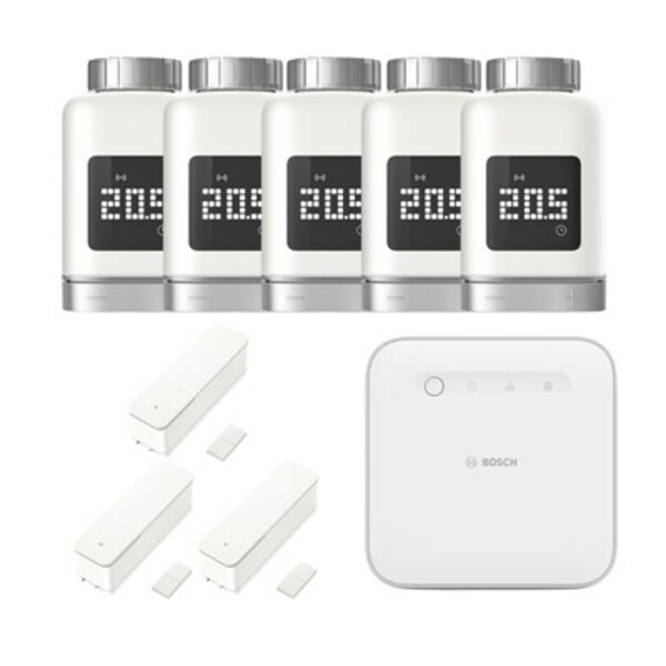 Bild 1 von Bosch Smart Home Starter Set Heizen Plus, inkl. 5 x Heizkörperthermostat II