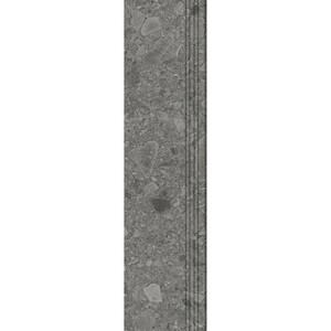 Trittstufe Feinsteinzeug Riverstone Grau Glasiert Matt 30 cm x 120 cm
