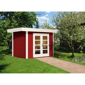 Weka Komfort Design Holz-Gartenhaus Savona Gr. 1 Schwedenrot B x T: 356 x 284 c