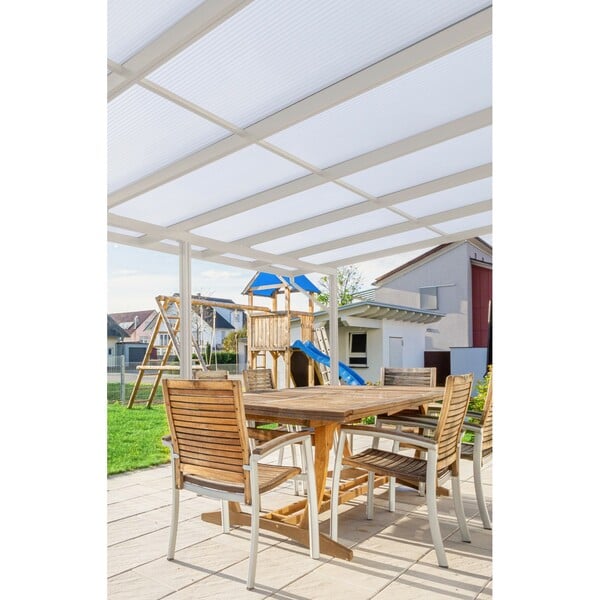 Bild 1 von Terrassendach Premium Weiss Stegplatten Acryl Klima blue 6110 mm x 3060 mm