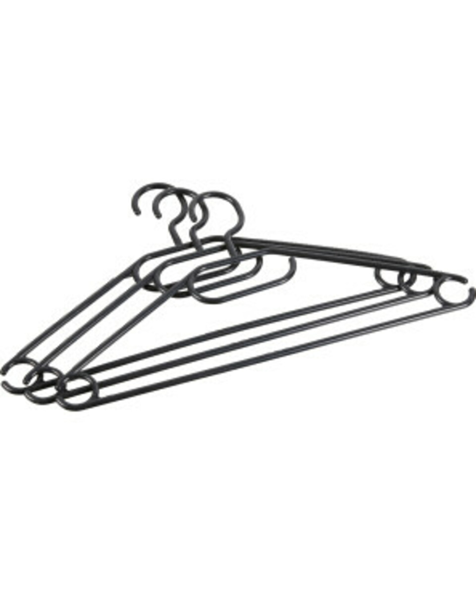 Bild 1 von Kunststoff-Kleiderbügel, 8er-Pack, schwarz