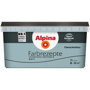 Alpina Farbrezepte Gletscherblau matt 1 Liter