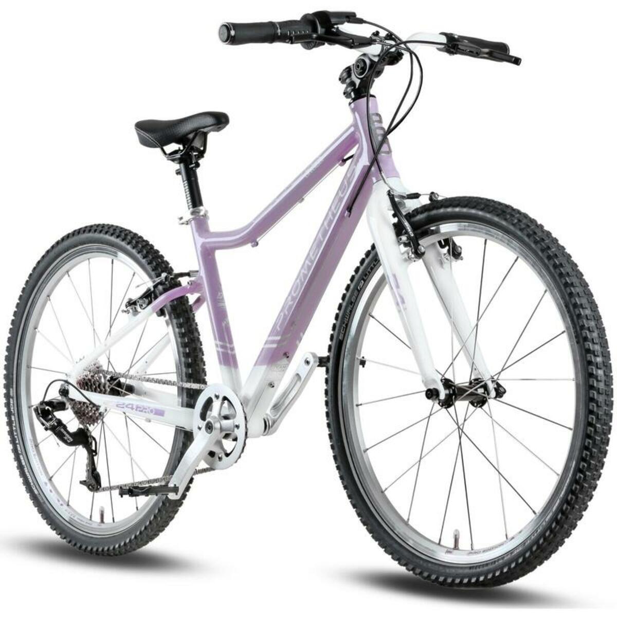 Bild 1 von PROMETHEUS BICYCLES Kinderfahrrad 24 Zoll ab 7 Jahre Superleicht 8 Gang SRAM Fahrrad Violett Weiss