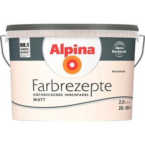 Alpina Farbrezepte Muschelweiß matt 2,5 l