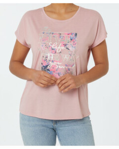 Rosa T-Shirt, Janina, Rundhalsausschnitt, rosa