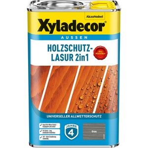 Xyladecor Holzschutz-Lasur 2in1 Grau 4 l