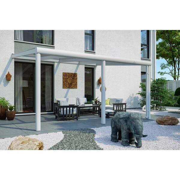 Bild 1 von Skan Holz Terrassenüberdachung Garda 434 x 257 cm Aluminium Weiß