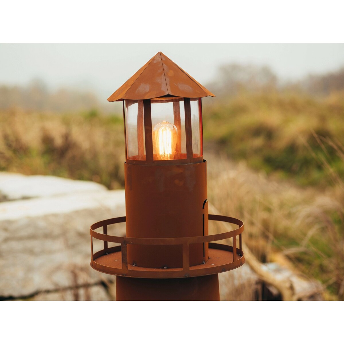 Bild 1 von Ferrum Art Design Deko-Skulptur Leuchtturm Norddeutschland 175 cm Edelrost