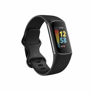 Fitbit Charge 5 schwarz / Edelstahl Graphit Fitness Tracker (GPS, Herzfrequenzmessung, Schlafanalyse)