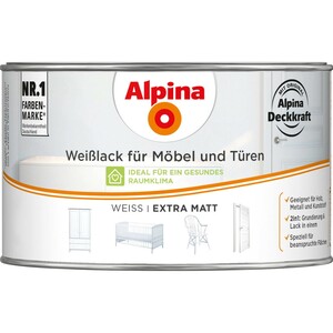 Alpina Weißlack für Möbel & Türen matt 300 ml