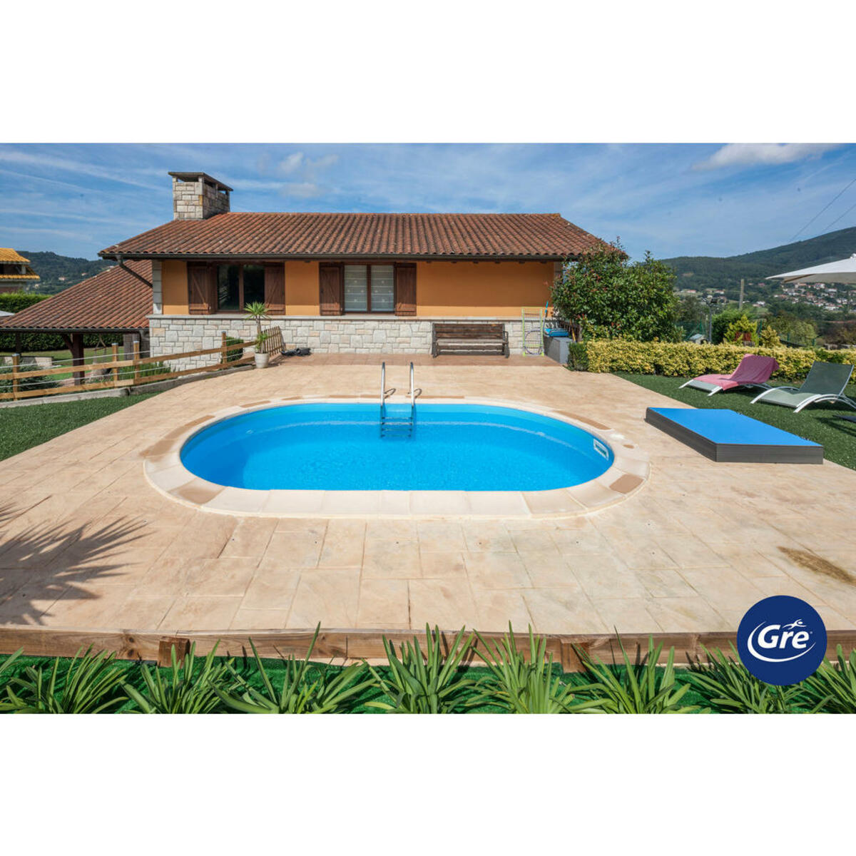 Bild 1 von Gre Pool-Set, Weiß, Metall, 320x150x700 cm, Freizeit, Pools und Wasserspaß, Pools, Stahlwandpools