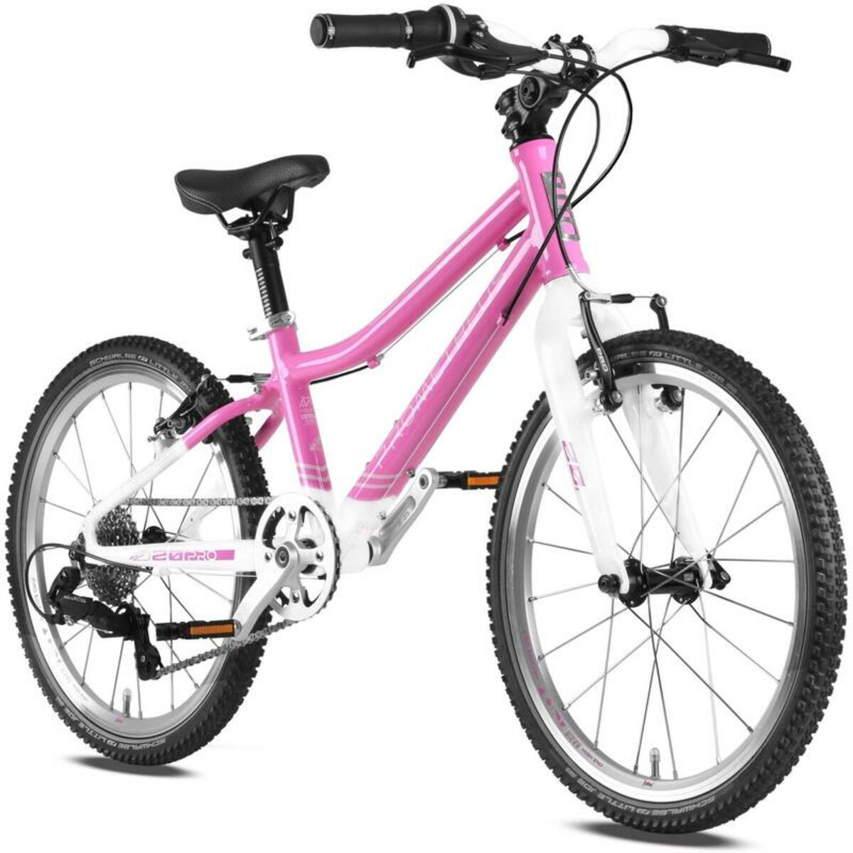 Bild 1 von PROMETHEUS BICYCLES Kinderfahrrad 20 Zoll ab 6 Jahre Superleicht 7 Gang Fahrrad in Rosa Weiss