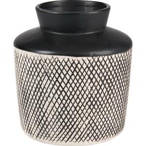 Vase Minimalist Zen Keramik 18,4 cm x Ø 16,5 cm Schwarz