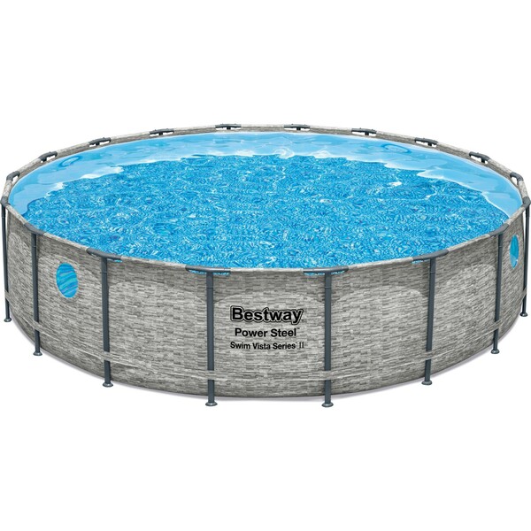 Bild 1 von Bestway Stahlrahmenpool Power Steel Swim Vista Series Ø 549 cm x 122 cm Rund