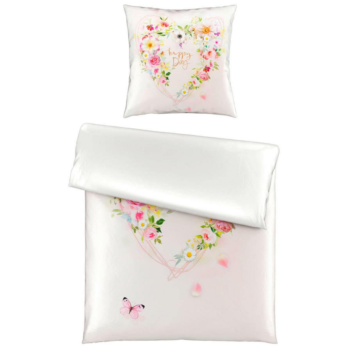 Bild 1 von Esposa Wendebettwäsche, Mehrfarbig, Textil, Herz, 135x200 cm, pflegeleicht, schadstoffgeprüft, Schlaftextilien, Bettwäsche, Bettwäsche, Wendebettwäsche