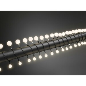 Konstsmide LED Globelichterkette Rund 80 Groß&Klein Warmweiß Schwarz