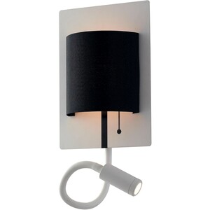 Luce Design LED-Wandlampe Pop mit Spot-Arm in Schwarz-Weiß