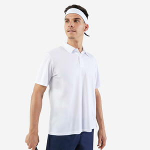 Tennis-Poloshirt Dry 100 Herren weiß