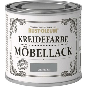 Rust-Oleum Kreidefarbe Möbellack Anthrazit Matt 125 ml