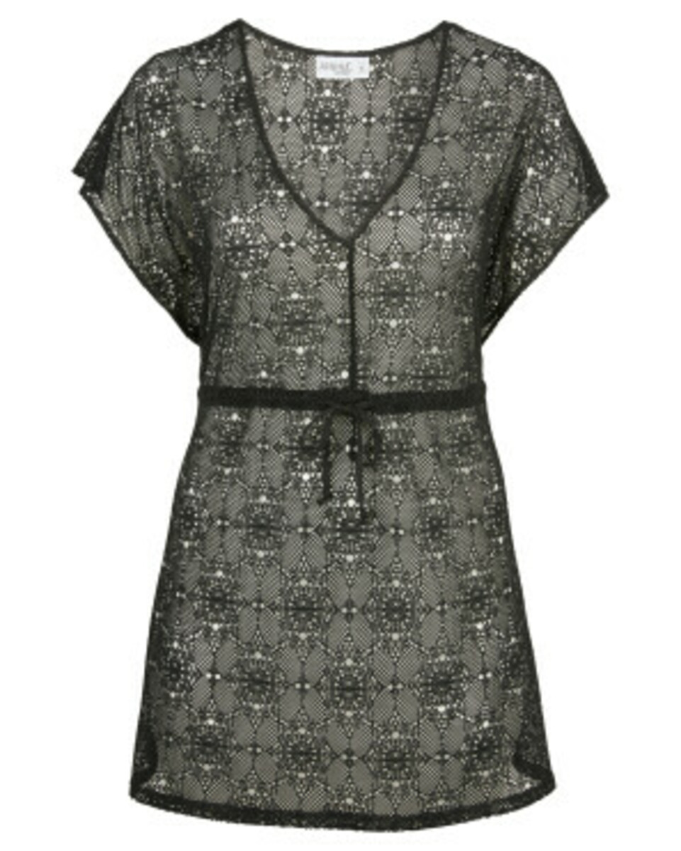 Bild 1 von Einfarbige Tunika, Janina curved, aus Spitze, schwarz