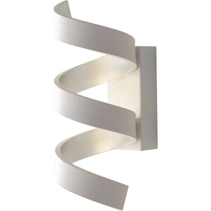 Luce Design LED-Wandlampe Helix Weiß-Silber 26 x 10 x 13,5 cm