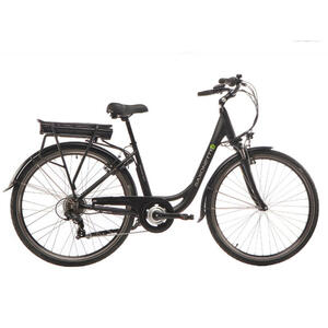 Elektrisches Damenrad Advanced Sport, 50 cm, 7 Gang, schwarz