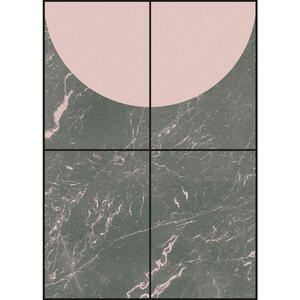 Komar Vliestapete, Grau, Rosa, Abstraktes, 200x280 cm, Fsc, Tapeten Shop, Vliestapeten