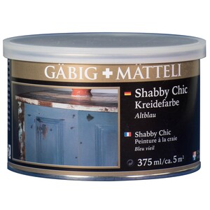 Gäbig+Mätteli Shabby Chic Kreidefarbe Altblau matt 375 ml