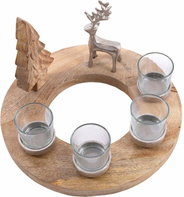 Bild 1 von Myflair Möbel & Accessoires Teelichthalter (1 St), aus Mangoholz, für vier Teelichter