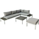 Bild 1 von Gartenfreude Aluminium-Lounge Ambience Zwei- u. Dreisitzer Hocker Tisch Weiß
