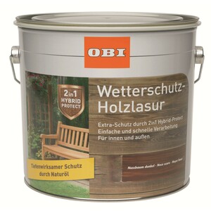 OBI Wetterschutz-Holzlasur 2in1 Teak 4 l