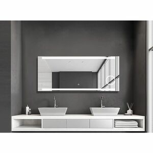 Talos - King Badspiegel 140 x 60 cm – Touch -Badezimmerspiegel mit LED Beleuchtung in neutralweiß - Beleuchteter Kosmetikspiegel mit 3-facher