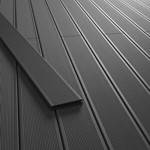 Terrassendiele WPC Grau 2,1 cm x 14,5 cm x 200 cm