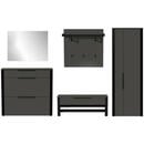 Bild 1 von Dieter Knoll Garderobe, Anthrazit, Schwarz, Metall, Glas, Holzwerkstoff, 5-teilig, 295x191x34 cm, Garderobe, Garderoben-Sets & Serien