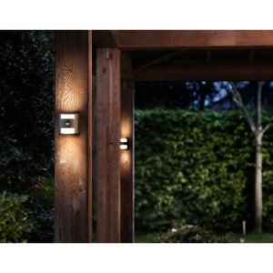 Philips LED-Außenwandleuchte mit Bewegungsmelder Grass Anthrazit EEK: A++