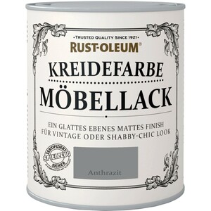 Rust Oleum Möbellack Kreidefarbe Anthrazit 750ml