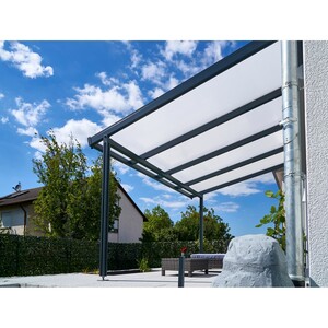 Terrassenüberdachung Premium (BxT) 309 cm x 306 cm Anthrazit Acryl Klima Blue