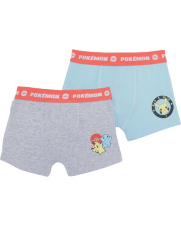 Bild 1 von Pokémon Retro Boxershorts, 2er-Pack, hellgrau