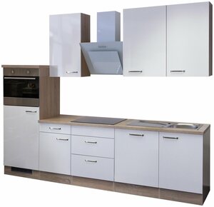 Flex-Well Küchenzeile »Florenz«, mit E-Geräten, Gesamtbreite 280 cm