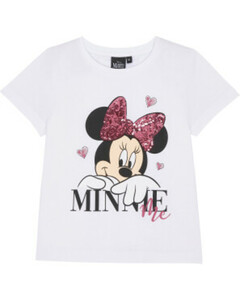 Minnie Mouse T-Shirt, Pailletten, weiß