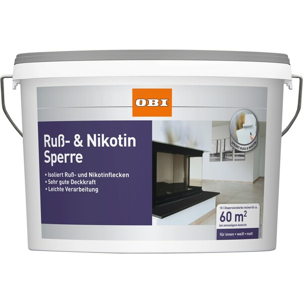 Bild 1 von OBI Ruß- & Nikotinsperre Weiß matt 10 l